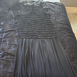 Xscape Black Ruffled Maxi Dress